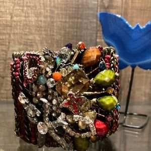 Stunning Erickson Beamon Crystal & Beaded Cuff!